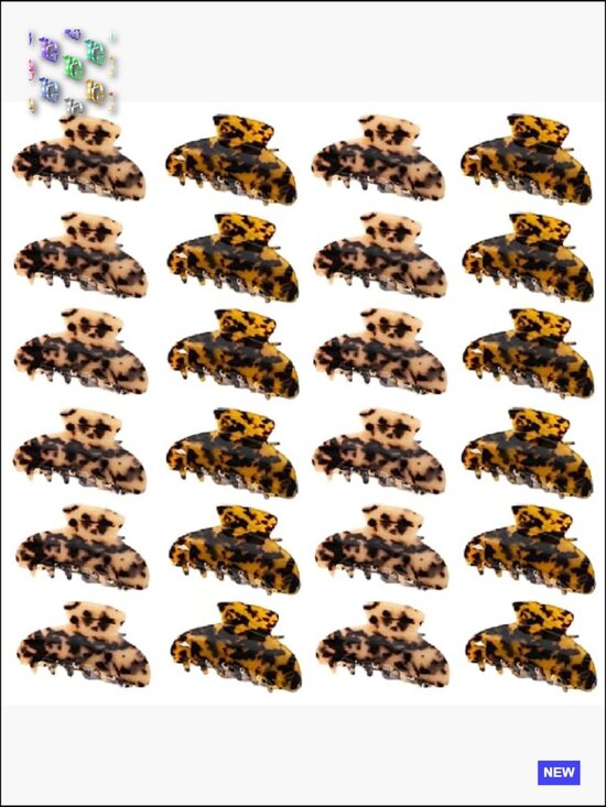 24 Pcs Acrylic Hair Claw Clips Tortoiseshell Non-slip Strong Hold French main image 4